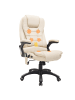 HOMCOM Massagesessel in Cremeweiß 62L x 68B x 121H cm