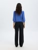 SELECTED FEMME Bluse locker geschnitten Rundhalsausschnitt in Blau-2