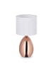 relaxdays 2 x Nachttischlampe in Kupfer - (H)33,5 x Ø 18 cm