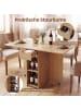 COSTWAY Esstisch klappbar 120 x 72 x 75 cm in Hellbraun