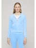 Juicy Couture Juicy Couture Damen Juicy Couture ZIP THROUGH HOODIE WITH ZIP PULL & JC in alaskan blue