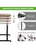 COSTWAY Computertisch 70-107cm in Braun