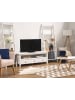 Beliani TV-Möbel BERKELEY in Weiß - (W) 137 x (H) 50 x (L) 50 cm