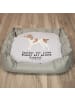 Mr. & Mrs. Panda Hundebett Pointer Moment mit Spruch in Grau Pastell