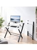 relaxdays Schreibtisch in Schwarz/ Weiß - (B)70 x (H)82 x (T)56 cm