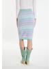 IZIA Damen Strickrock in Mint Mehrfarbig