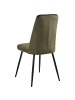 Beliani 4er-Set Esszimmerstuhl KIRBY in Grün/Schwarz