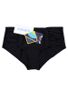 Aquarti Aquarti Damen Bikinihose mit seitlichen Raffungen in schwarz