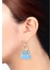 Elli Ohrringe 925 Sterling Silber Boho, Tassel in Hellblau