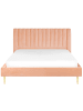 Beliani Doppelbett MARVILLE in Rosa - (W) 198 x (H) 124 x (L) 225 cm