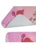 Mr. & Mrs. Panda Badteppich Flamingo Classic mit Spruch in Aquarell Pink