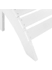 Beliani Fußhocker ADIRONDACK in Weiß - (W) 50 x (H) 34 x (L) 43 cm
