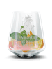 Mr. & Mrs. Panda Blümchentail Glas Pinguin Duschen mit Spruch in Transparent