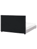 Beliani Doppelbett ROUEN in Grau/Schwarz - (W) 186 x (H) 112 x (L) 213 cm