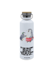 Mr. & Mrs. Panda Thermos Trinkflasche Pinguin mit Kind mit Spruch in Weiß