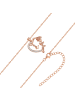 Rafaela Donata Kette Herz/Schmetterling/Rose aus Sterling Silber mit Zirkonia in roségold