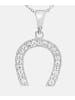 Diamant L'éternel Halskette mit Anhänger aus 375 Weißgold mit Zirkonia