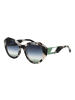 Ana Hickmann Frauen Sonnenbrille Schmetterling Schwarz