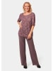 GOLDNER Chiffonbluse mit farbbrillantem Druck in pflaumenviolett / altrosé / gemustert