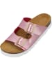 Palado Plateau-Pantoletten Korfu PL Metallic in Pink