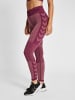 Hummel Hummel Leggings Hmlclea Yoga Damen Atmungsaktiv Schnelltrocknend Nahtlosen in GRAPE WINE/CRUSHED BERRY MEL