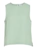 Vila Leinen-Look ärmellose Blusen Top mit Rundhals in Mint