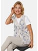 GOLDNER Jacquardweste in sand / blau / taupe / gemustert