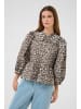 Karen By Simonsen Langarm-Bluse KBUlrike Feminine in Ulrike print - Simply taupe