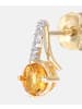 Diamant L'éternel Ohrstecker aus 375 Gelbgold mit Diamant mit Citrin
