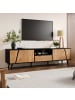ABRIHOME TV Schrank in Schwarz 180x40x46 cm mit Schubladen 2 Schränken für 75 Zoll