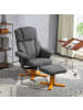HOMCOM Relaxsessel in Dunkelgrau 79L x 80B x 104H cm