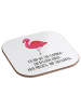 Mr. & Mrs. Panda Untersetzer Flamingo Classic mit Spruch in Weiß