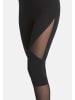 Teyli Leggings aus Baumwolle mit Netzgewebe Tina in schwarz