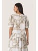 Soaked in Luxury Kurzarm-Bluse SLReesha Gerade Passform in Broken White
