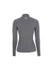 DANISH ENDURANCE Langarmshirt Half Zip in grau meliert