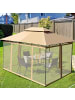 COSTWAY Pavillon Metall 3x4m in Braun