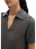 Marc O'Polo Ajour-Strickpolo regular in Oxide Grey