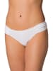 Aquarti Aquarti Damen Bikinihose mit seitlichen Raffungen in weiß