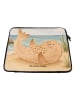 Mr. & Mrs. Panda Laptop Bag Robbe Liegen Design ohne Spruch in Weiß