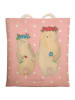Mr. & Mrs. Panda Strandtasche Bären mit Blumenkranz ohne Spruch in Rot Pastell