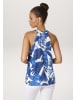 Aniston CASUAL Blusentop in wollweiß-nachtblau-blau-türkis-hellblau