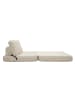 Mauro Ferretti Schlafsofa aus komprimiertem, weißem Bouclé-Stoff, 150 x 100 x 80 cm