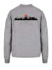 F4NT4STIC Oversize Sweatshirt Oversize Discover the World Asia in grau meliert