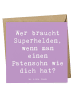 Mr. & Mrs. Panda Deluxe Karte Spruch Patensohn Held mit Spruch in Lavendeltraum