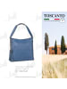 Toscanto Leder Schultertasche Toscanto Tasche jeansblau ca. 40cm