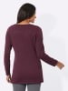 Sieh an! Longpullover in burgund-meliert