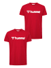 Hummel 2er-SET T-Shirt mit Logo Print aus Bio-Baumwolle in Rot