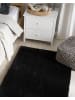 Beliani Shaggy EVREN in Schwarz - (W) 80 x (H) 3 x (L) 150 cm
