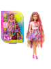 Barbie Totally Hair Barbie im farbenfrohen Blumenkleid | Spielset mit Puppe