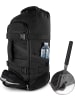 normani Reisetasche mit Rucksackfunktion 60 Liter Melano in Schwarz